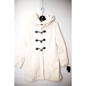 Steve Madden womens Ivory white duffle coat jacket toggle XL
